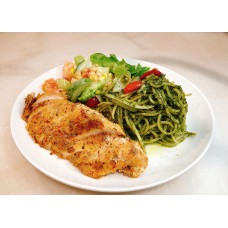 Spaghetti Al Pesto with Chicken Breast