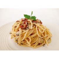 Spaghetti Smoky Duck Carbonara